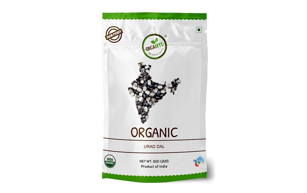 Orgabite Organic Urad Dal    Pack  500 grams